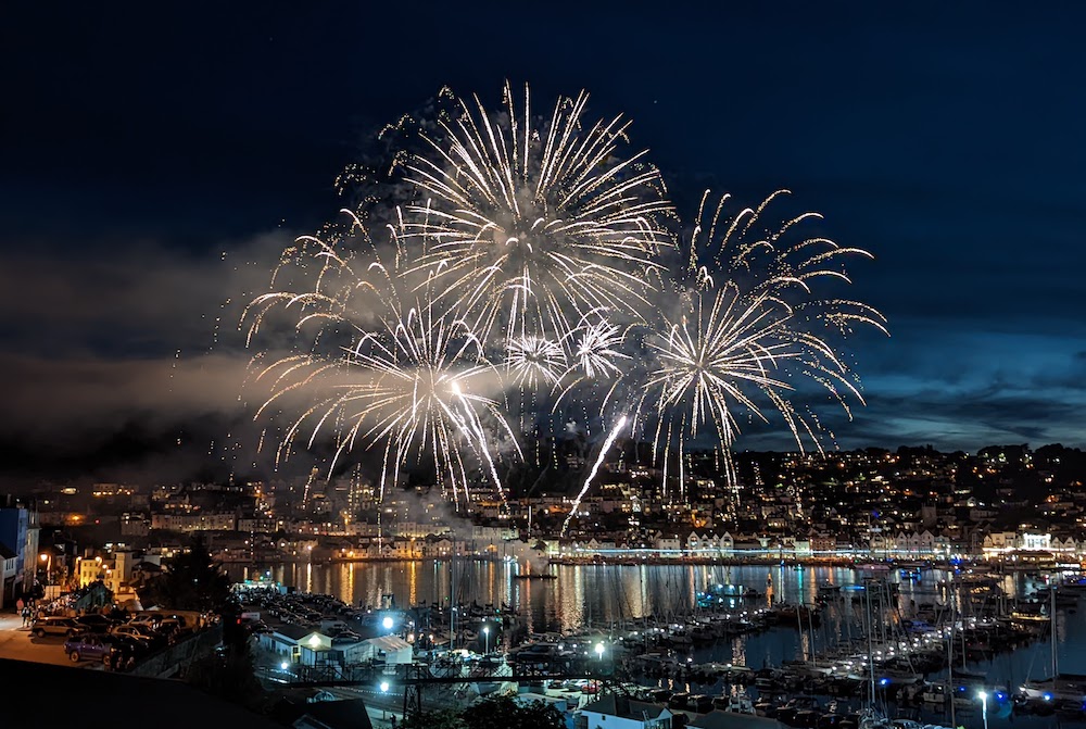 Fireworks over the River Dart